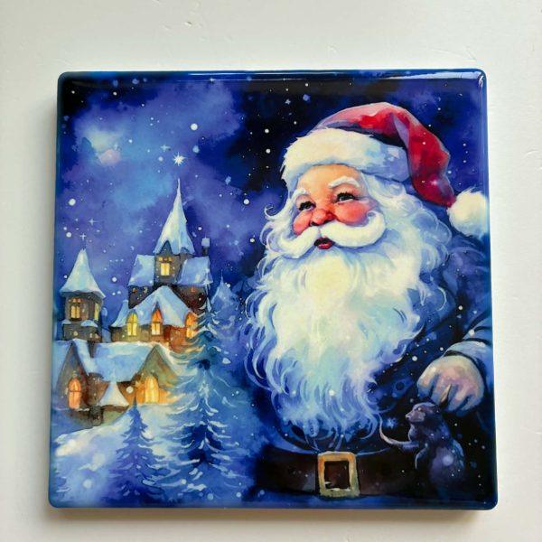 Single Christmas ceramic coasters
